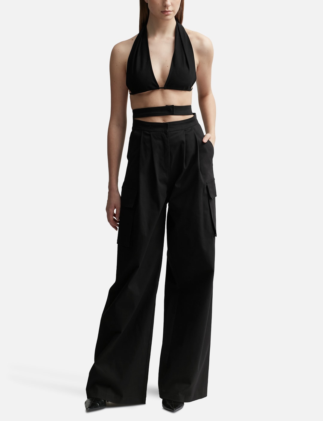 Andreadamo アンドレダモ【本物保証】 ベルト ストリート系 レディース PANTS WITH DOUBLE BELT