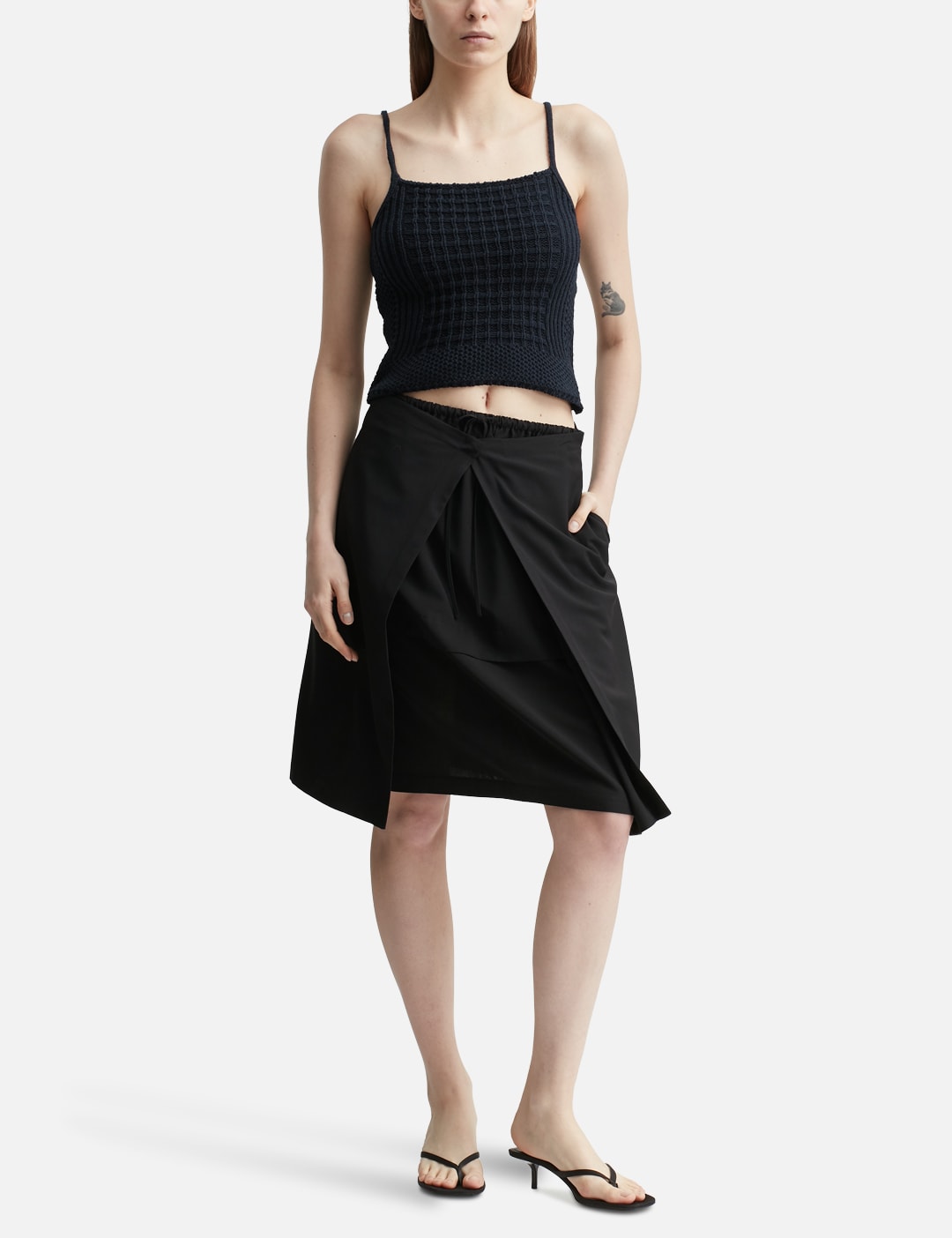 Anggae anggae 【本物保証】 Tシャツ ストリート系 レディース Waffle Bustier Top