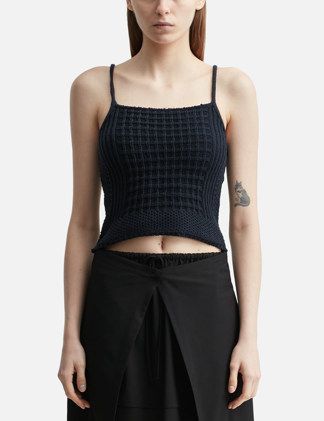 Anggae anggae 【本物保証】 Tシャツ ストリート系 レディース Waffle Bustier Top
