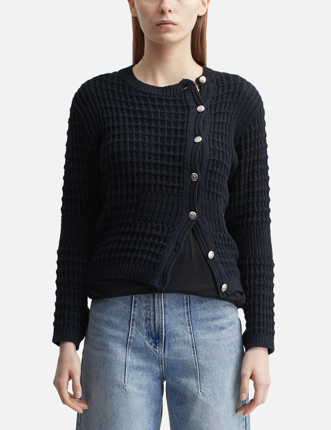 Anggae anggae 【本物保証】 カーディガン ストリート系 レディース Waffle Cardigan