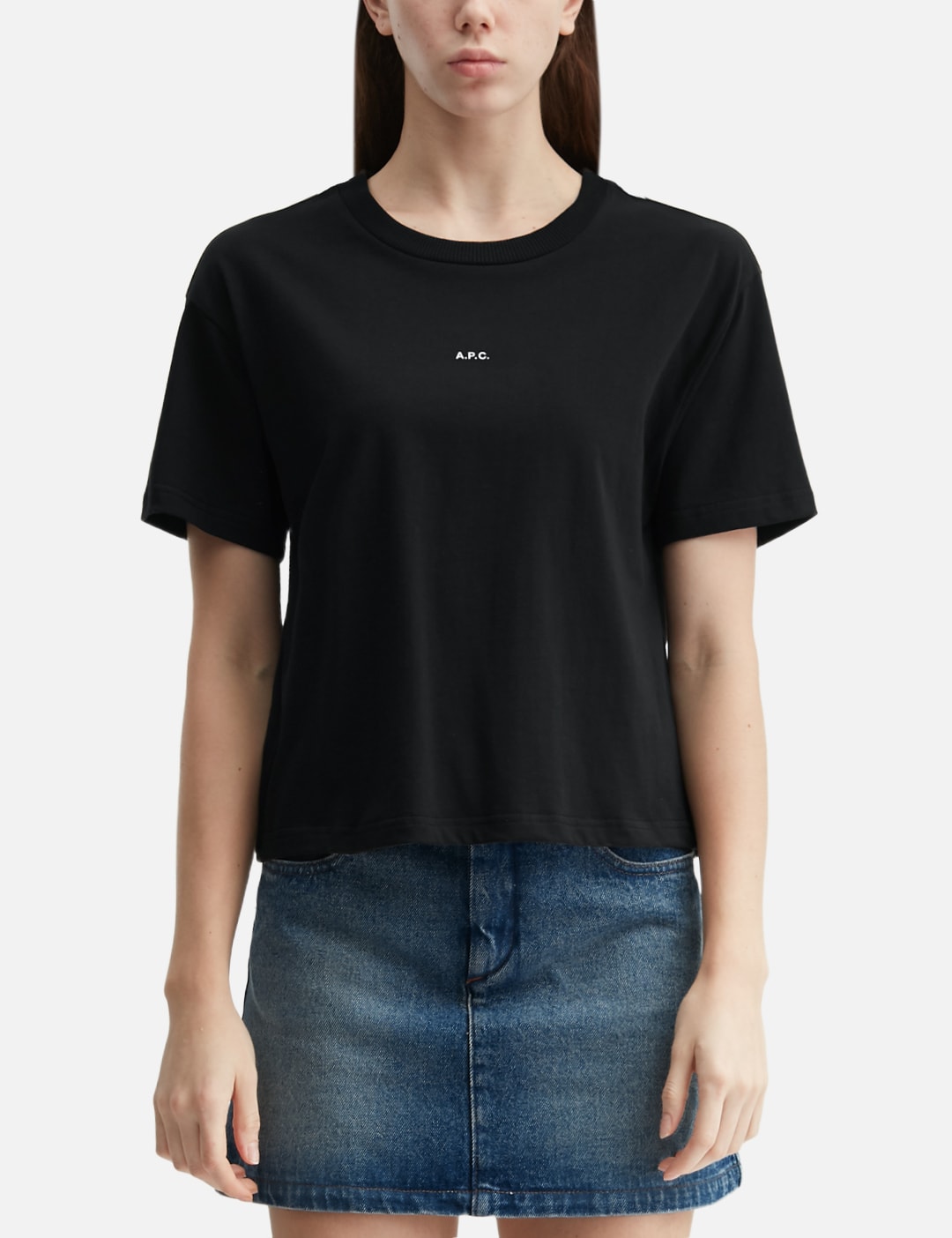 Apc アーペーセー 【本物保証】 Tシャツ ストリート系 レディース BOXY MICRO LOGO T-SHIRT
