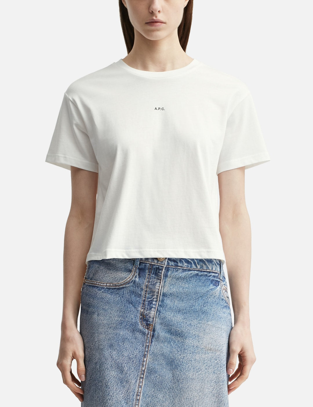 Apc アーペーセー 【本物保証】 Tシャツ ストリート系 レディース Boxy Micro Logo T-Shirt