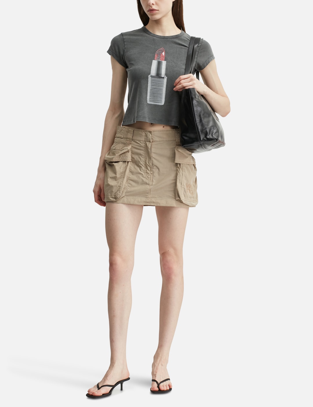 Alexander Wang アレキサンダーワン 【本物保証】 Tシャツ ストリート系 レディース Lipstick Graphic Baby T-Shirt