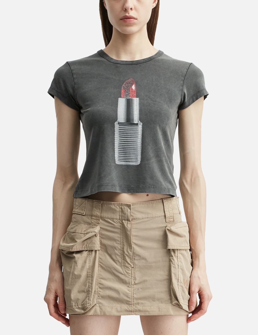 Alexander Wang アレキサンダーワン 【本物保証】 Tシャツ ストリート系 レディース Lipstick Graphic Baby T-Shirt