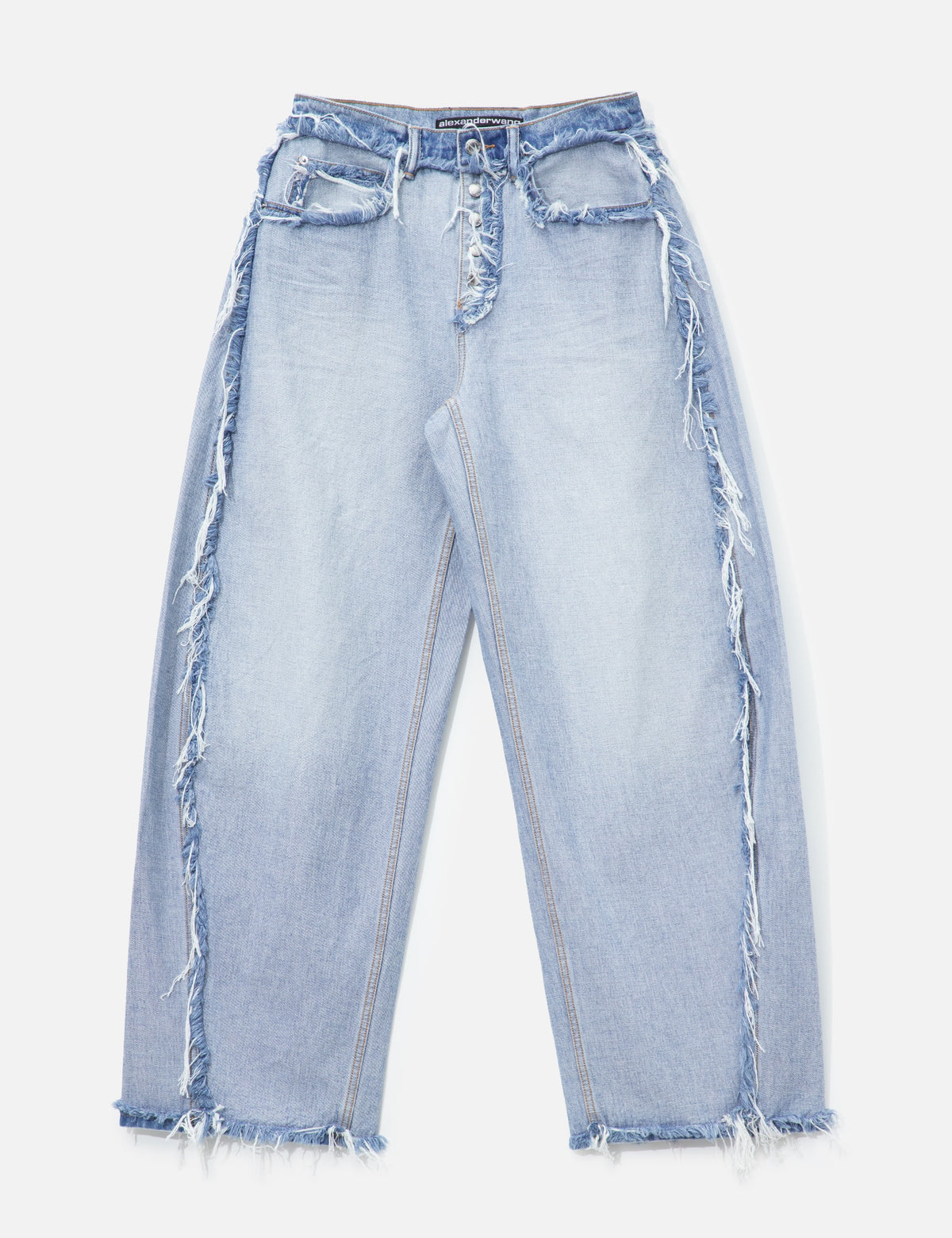 Alexander Wang アレキサンダーワン 【本物保証】 デニムパンツ ストリート系 レディース Mid-Rise Inverted Blow Up Jean With Embossed Logo