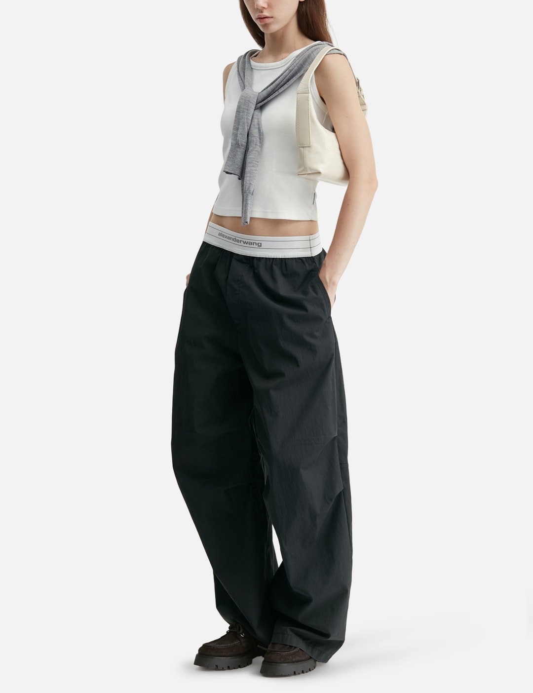 Alexander Wang アレキサンダーワン 【本物保証】 ニット ストリート系 レディース Layered Tank With Tie-Front Sweater Detail