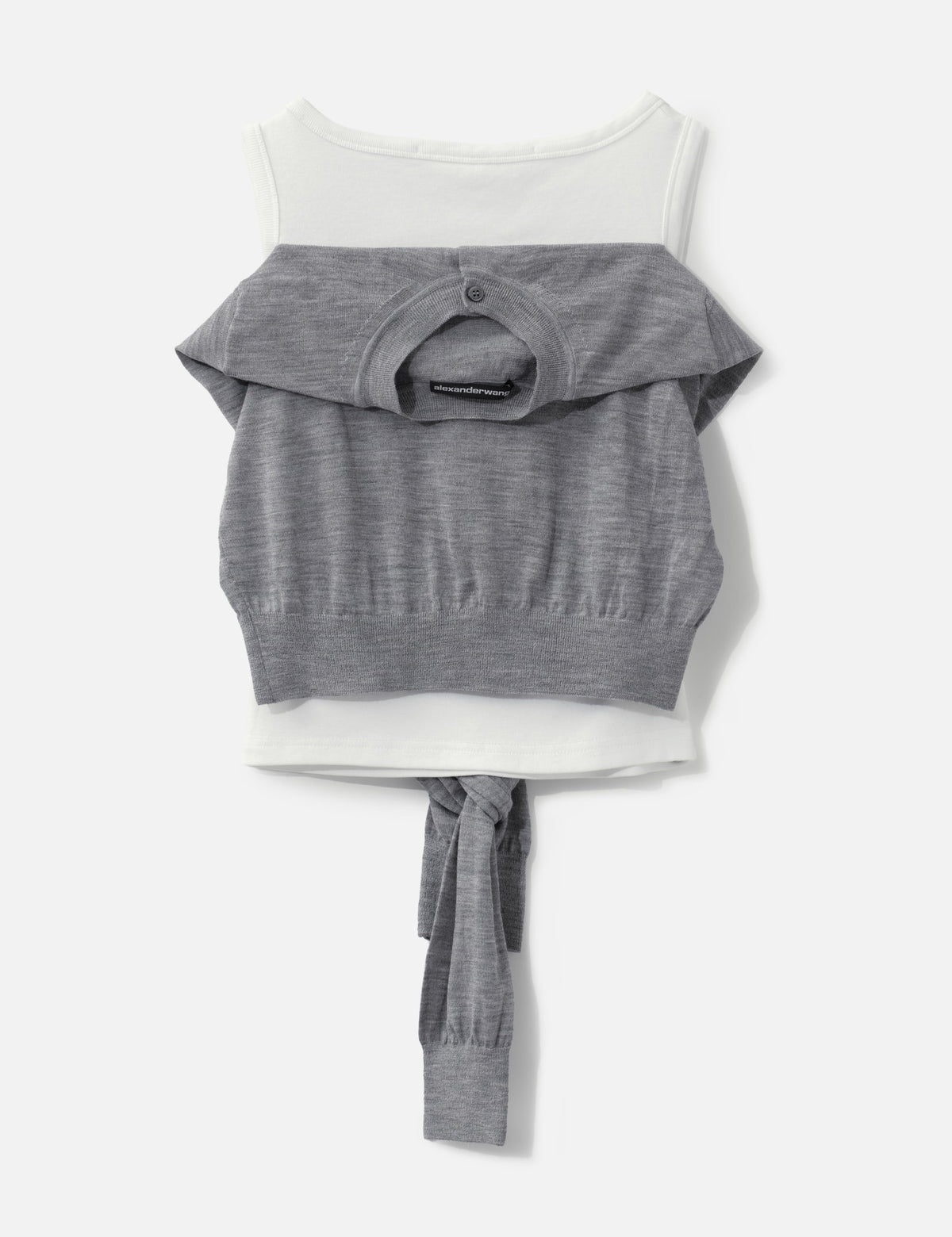 Alexander Wang アレキサンダーワン 【本物保証】 ニット ストリート系 レディース Layered Tank With Tie-Front Sweater Detail