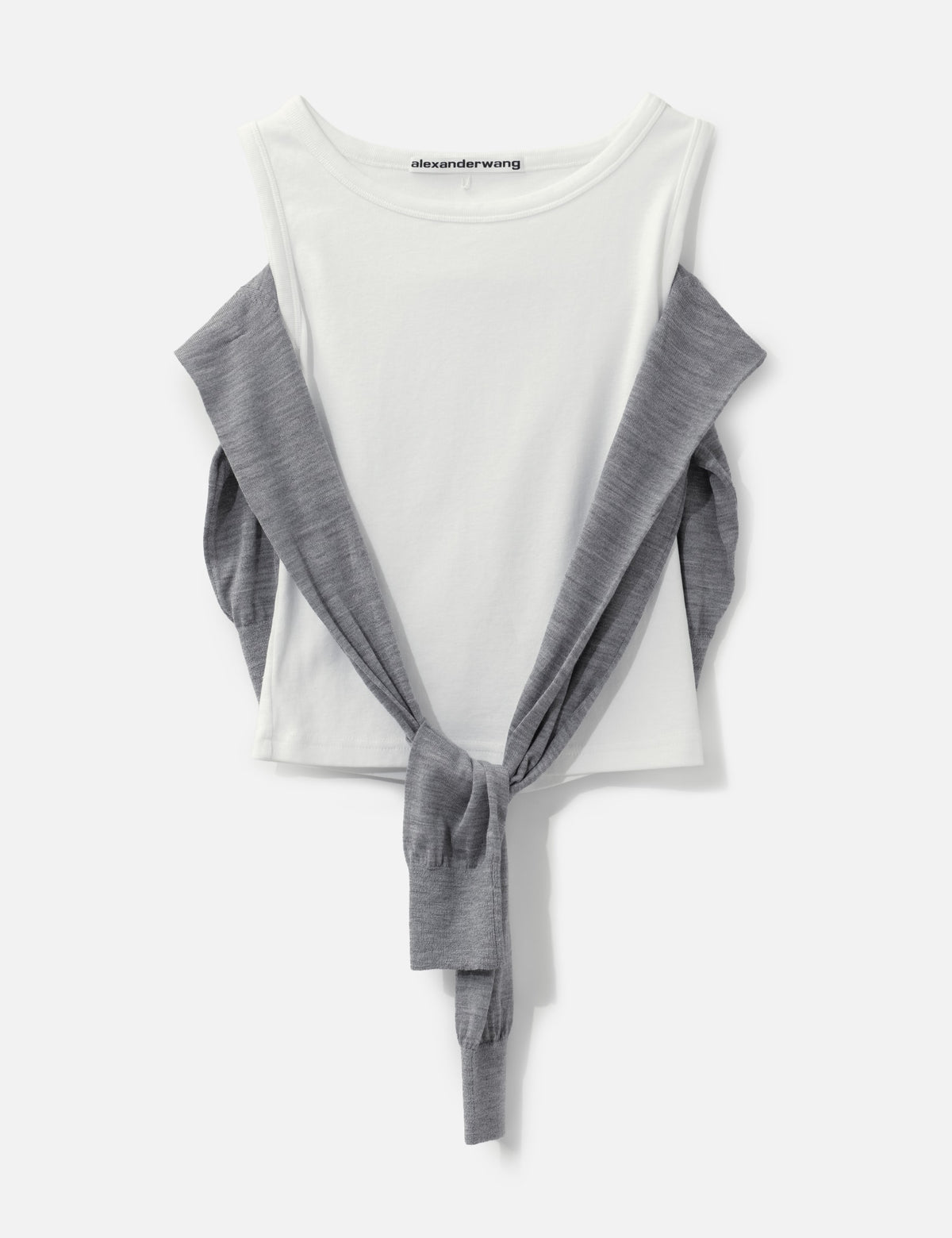 Alexander Wang アレキサンダーワン 【本物保証】 ニット ストリート系 レディース Layered Tank With Tie-Front Sweater Detail