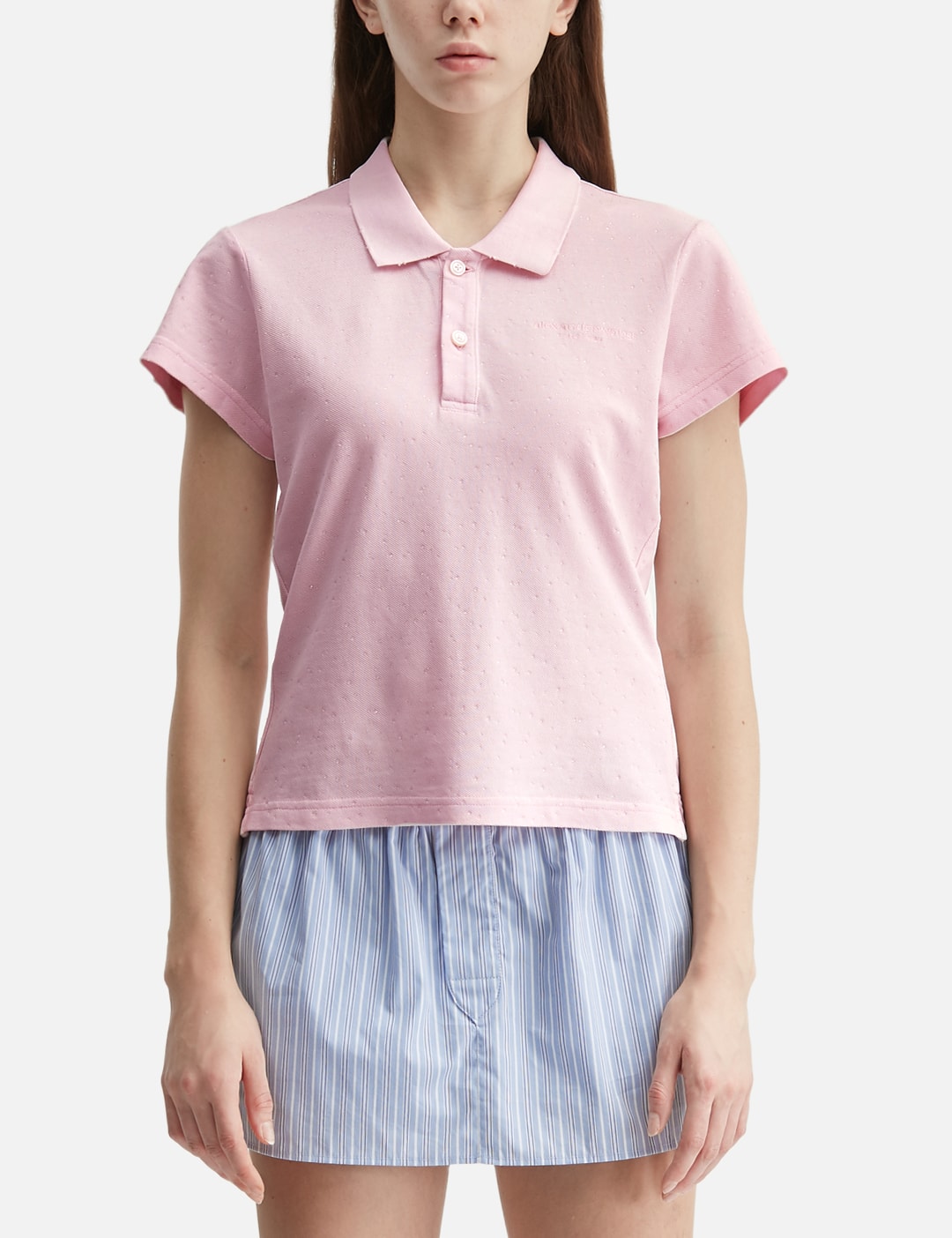 Alexander Wang アレキサンダーワン 【本物保証】 Tシャツ ストリート系 レディース Shrunken Polo Tee