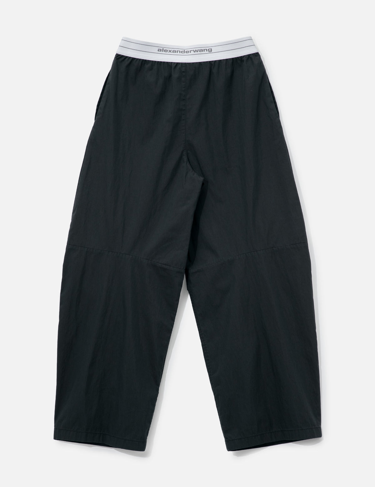 Alexander Wang アレキサンダーワン 【本物保証】 パンツ ストリート系 レディース Mid-Rise Pleated Wide-Leg Pant With Logo Elastic Waist