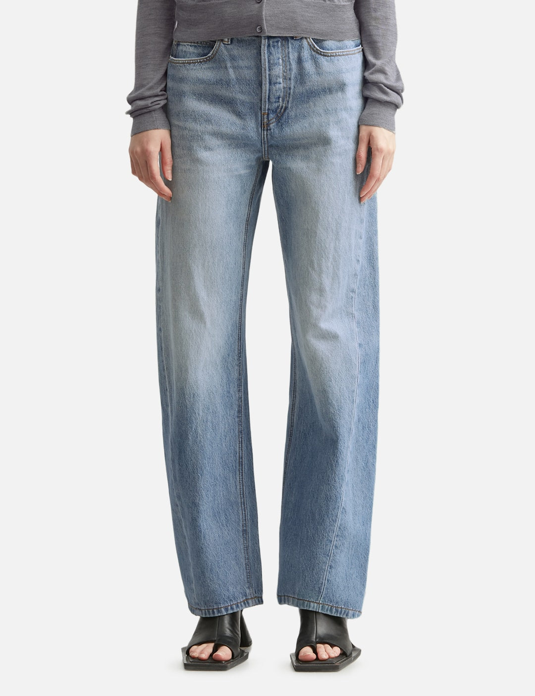 Alexander Wang アレキサンダーワン 【本物保証】 デニムパンツ ストリート系 レディース Float Mid-Rise Relaxed Jean With Logo Shadow Pocket
