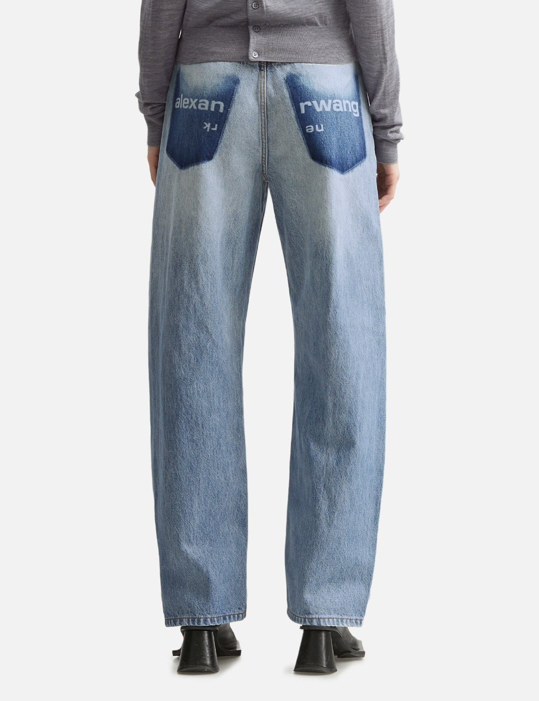 Alexander Wang アレキサンダーワン 【本物保証】 デニムパンツ ストリート系 レディース Float Mid-Rise Relaxed Jean With Logo Shadow Pocket