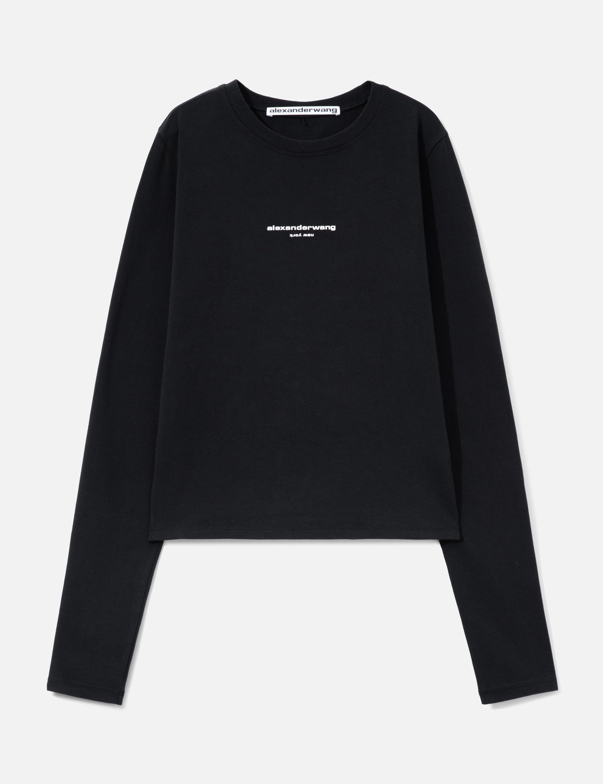Alexander Wang アレキサンダーワン 【本物保証】 Tシャツ ストリート系 レディース Fitted Long Sleeves T-Shirt With Logo Print