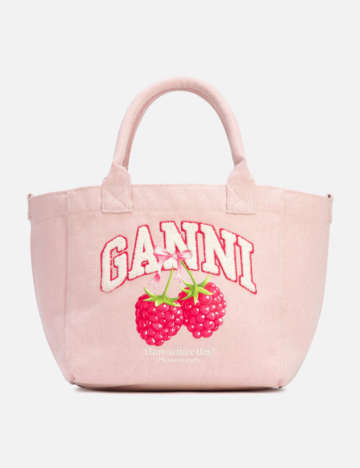 Ganni ガニー 【本物保証】 バッグ ストリート系 レディース Small Easy Shopper Raspberry Print