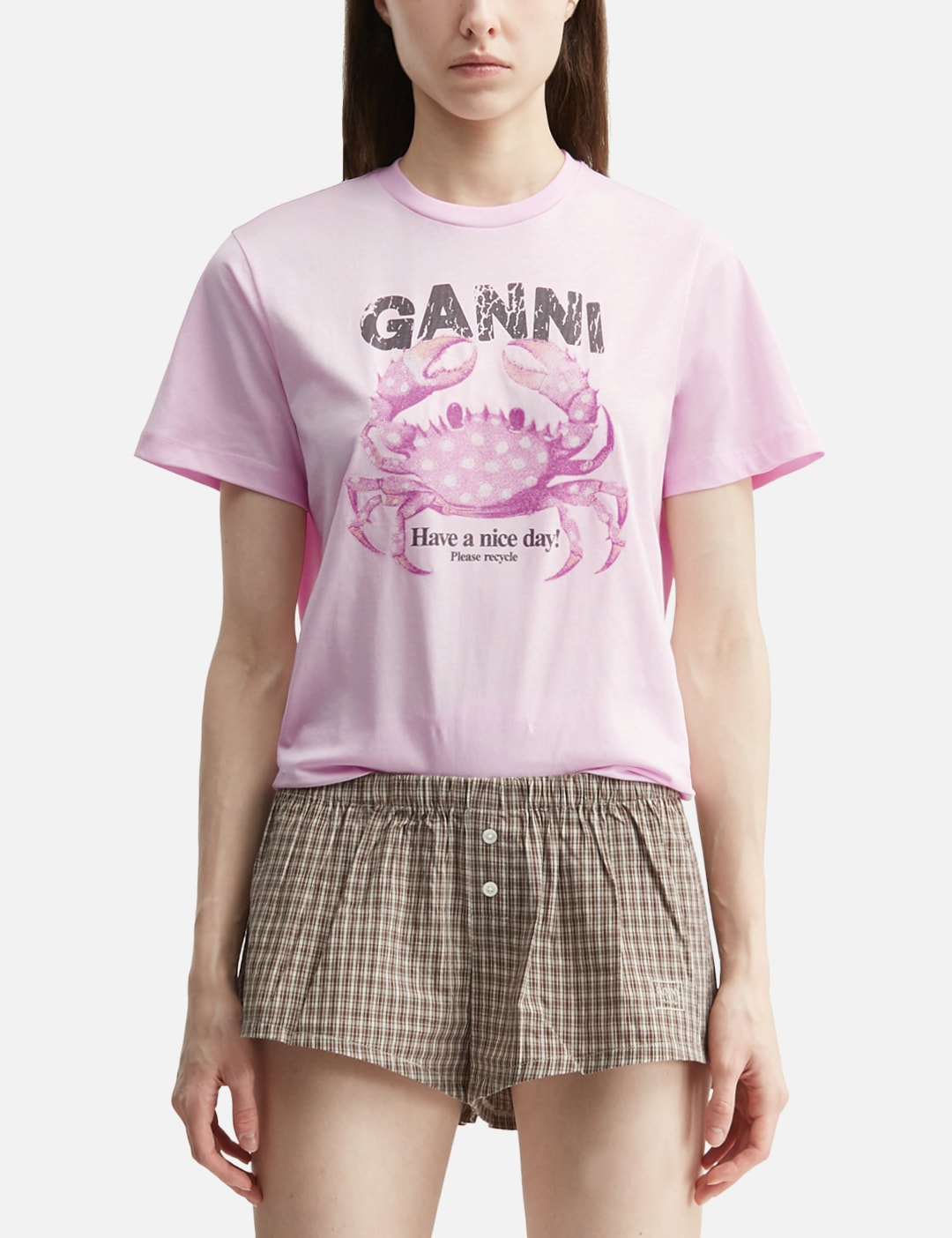 Ganni ガニー 【本物保証】 Tシャツ ストリート系 レディース T-Shirt With Crab