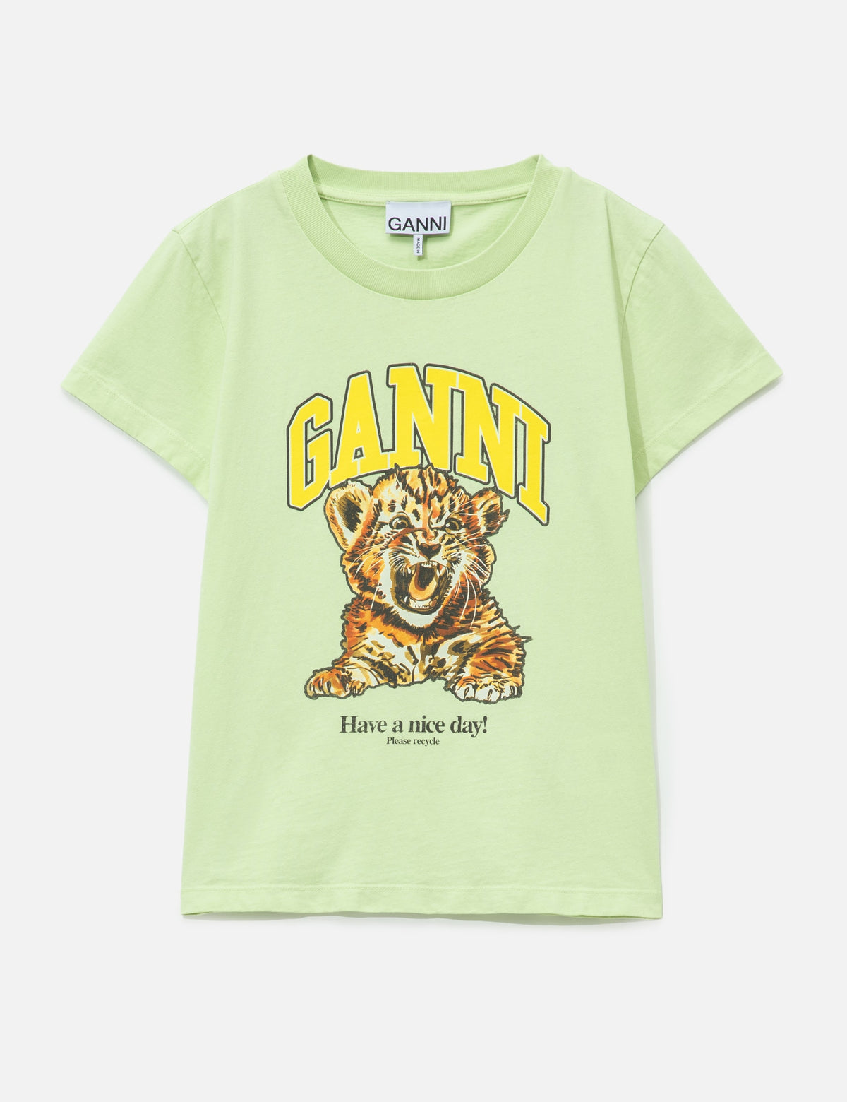 Ganni ガニー 【本物保証】 Tシャツ ストリート系 レディース Baby Fit T-Shirt With Tiger
