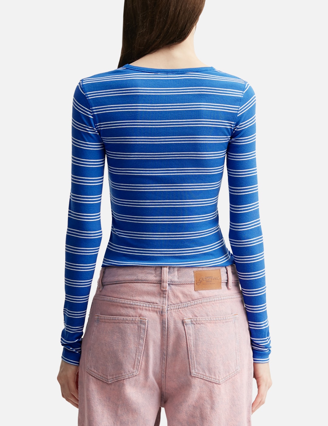 Ganni ガニー 【本物保証】 Tシャツ ストリート系 レディース Long-Sleeve Top With Stripes