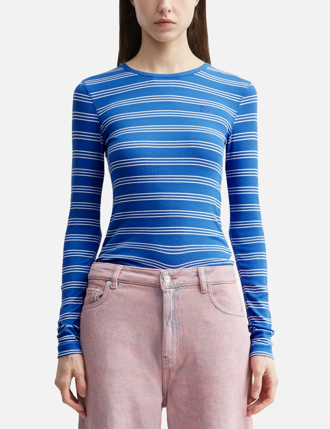 Ganni ガニー 【本物保証】 Tシャツ ストリート系 レディース Long-Sleeve Top With Stripes