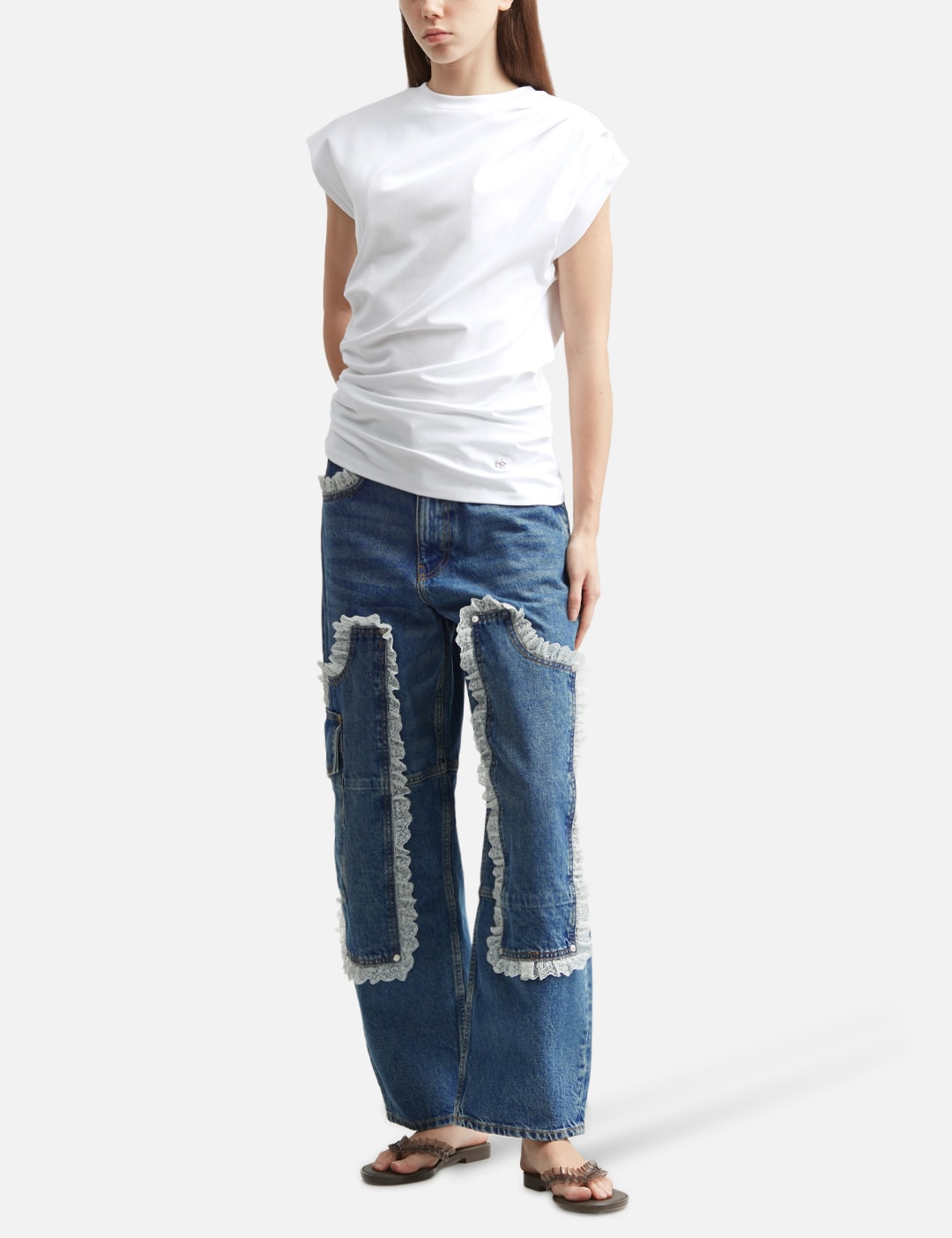 Ganni ガニー 【本物保証】 シャツ ストリート系 レディース Top In Draped Jersey