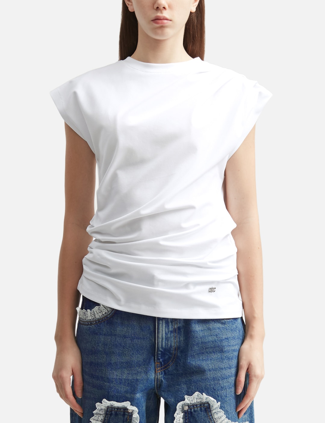 Ganni ガニー 【本物保証】 シャツ ストリート系 レディース Top In Draped Jersey