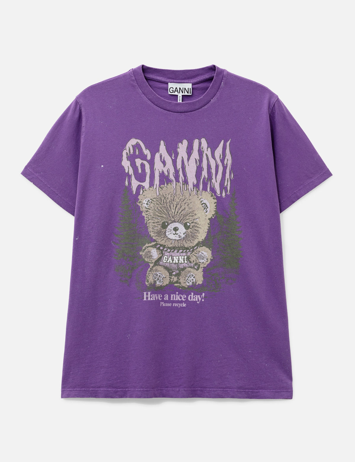 Ganni ガニー 【本物保証】 Tシャツ ストリート系 レディース T-Shirt With Forest Teddy