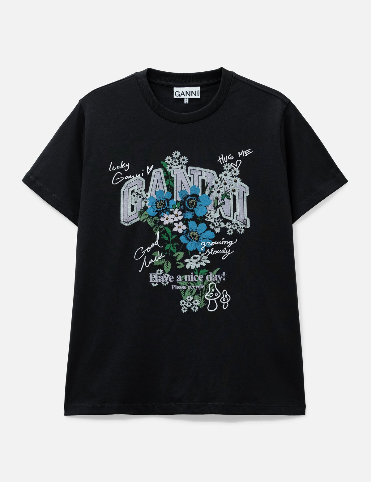Ganni ガニー 【本物保証】 Tシャツ ストリート系 レディース T-Shirt With Flowers