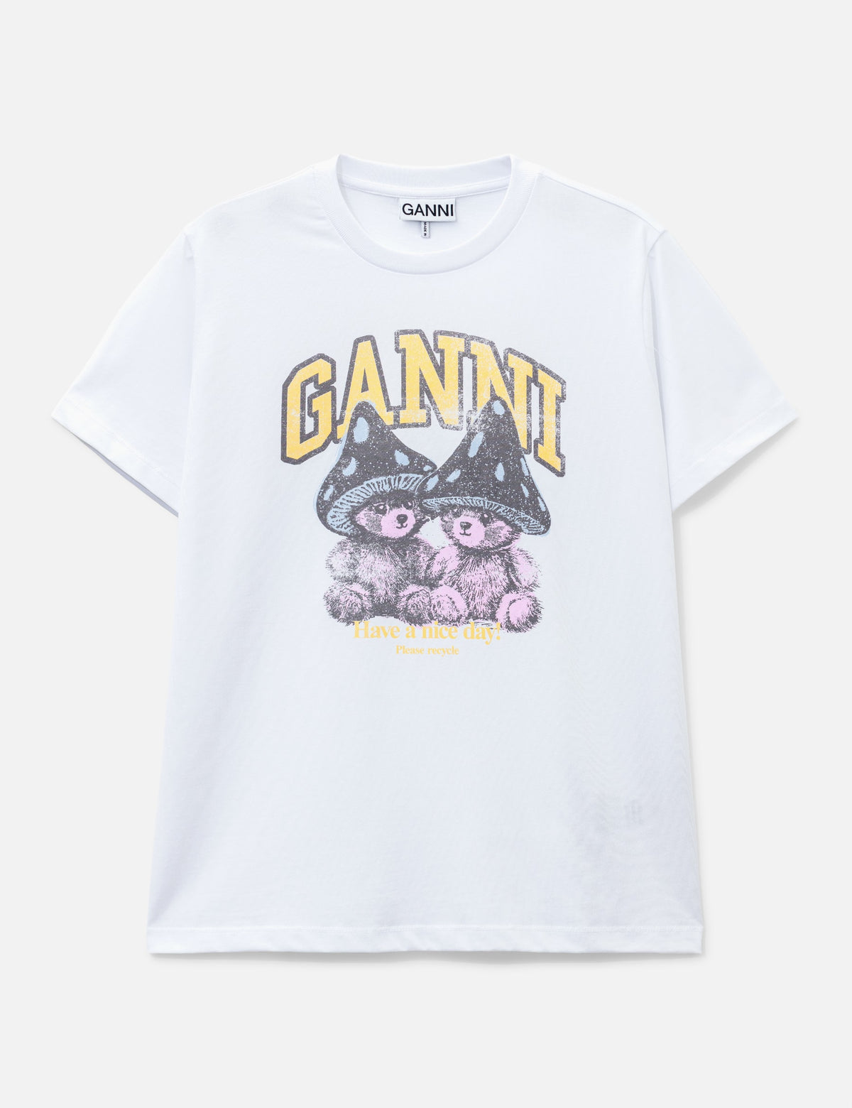 Ganni ガニー 【本物保証】 Tシャツ ストリート系 レディース T-Shirt With Mushroom Teddy