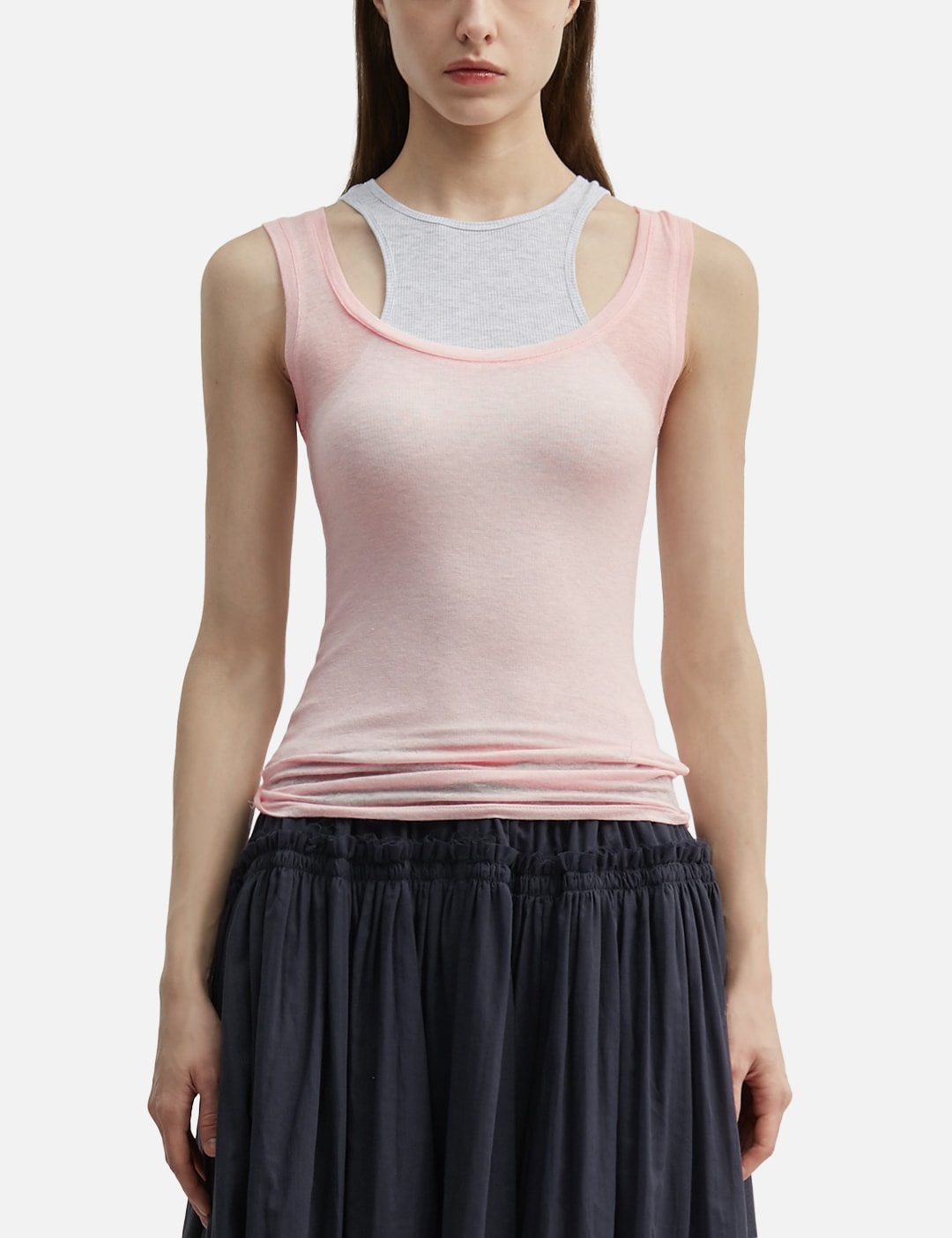 Glowny グロウニー 【本物保証】 Tシャツ ストリート系 レディース Soft Layered Scoop Top