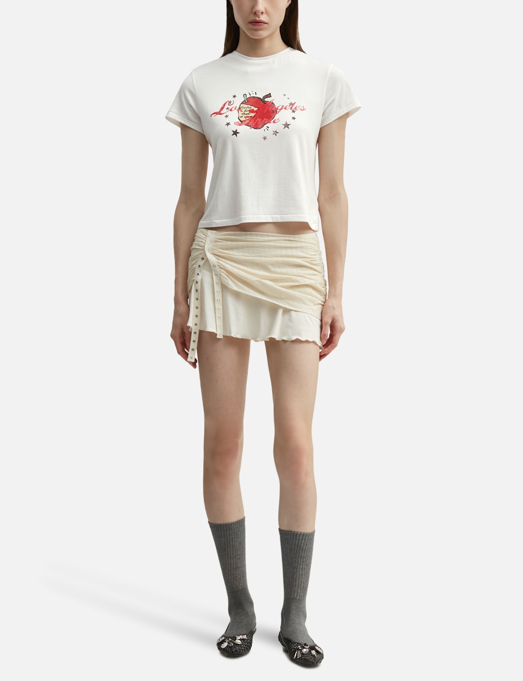 Glowny グロウニー 【本物保証】 Tシャツ ストリート系 レディース Apple Graphic Tee