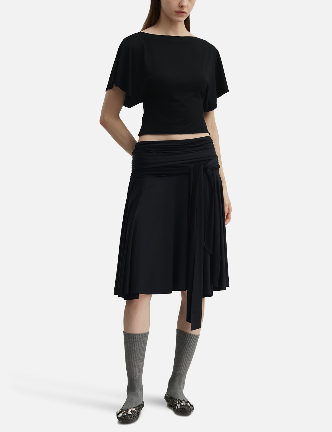 Glowny グロウニー 【本物保証】 スカート ストリート系 レディース Draped Wave Skirt