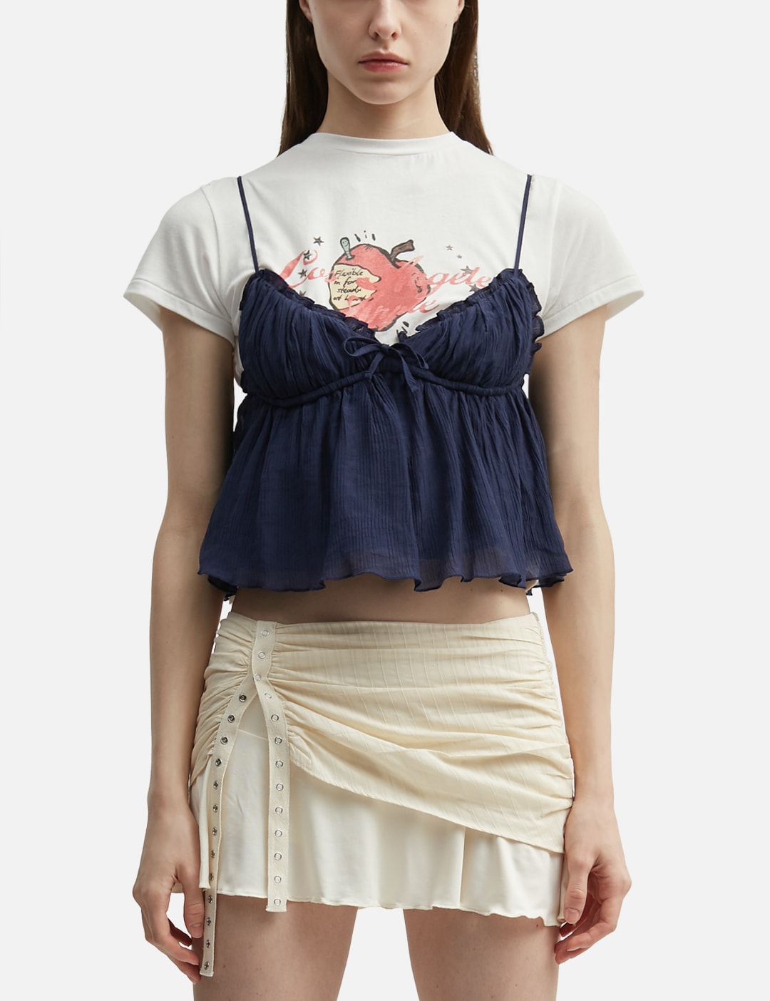 Glowny グロウニー 【本物保証】 Tシャツ ストリート系 レディース Shirred Crinkle Bustier