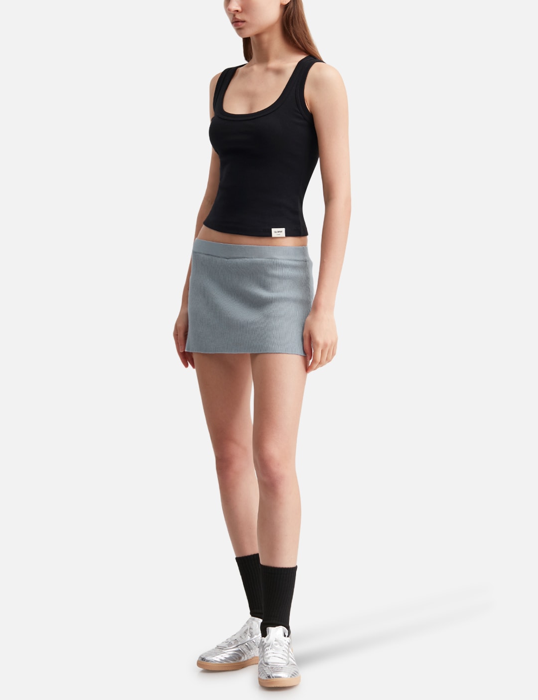 Glowny グロウニー 【本物保証】 ニット ストリート系 レディース G Knit Rest Skirt