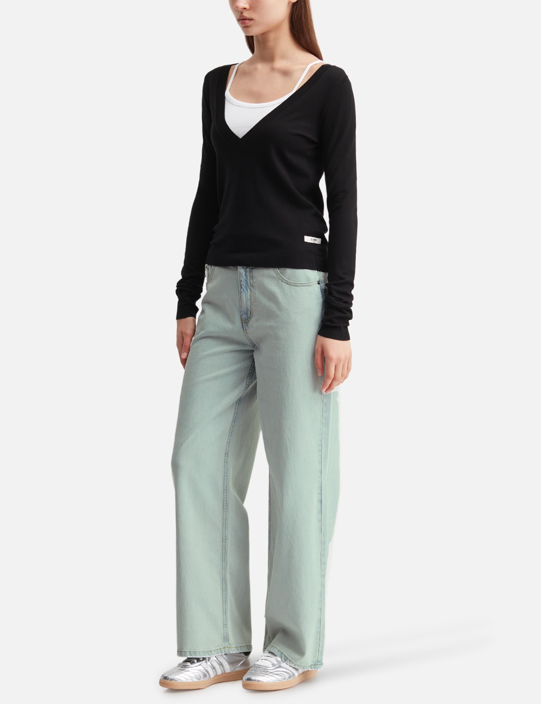 Glowny グロウニー 【本物保証】 ニット ストリート系 レディース G Deep V-Neck Knit