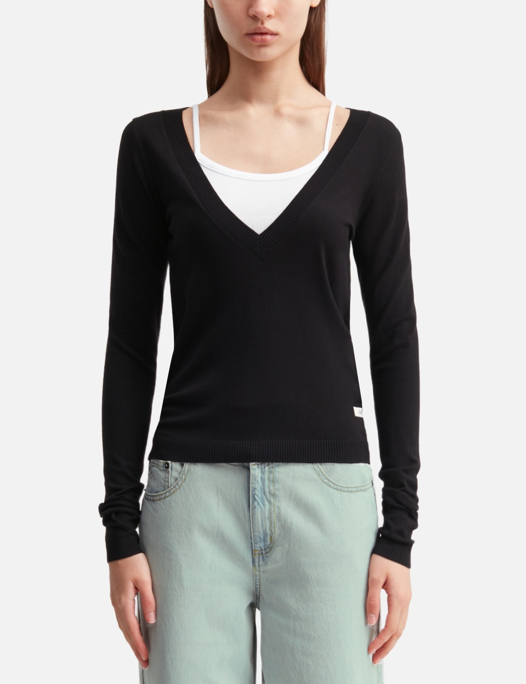 Glowny グロウニー 【本物保証】 ニット ストリート系 レディース G Deep V-Neck Knit