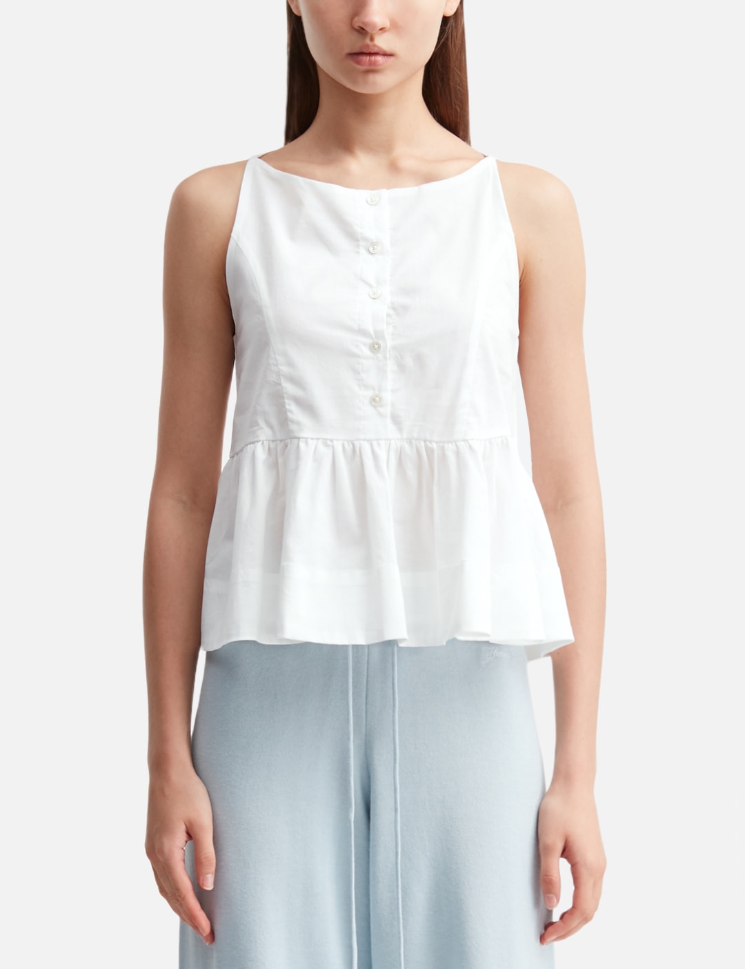 Glowny グロウニー 【本物保証】 シャツ ストリート系 レディース G Ruffled Button Blouse