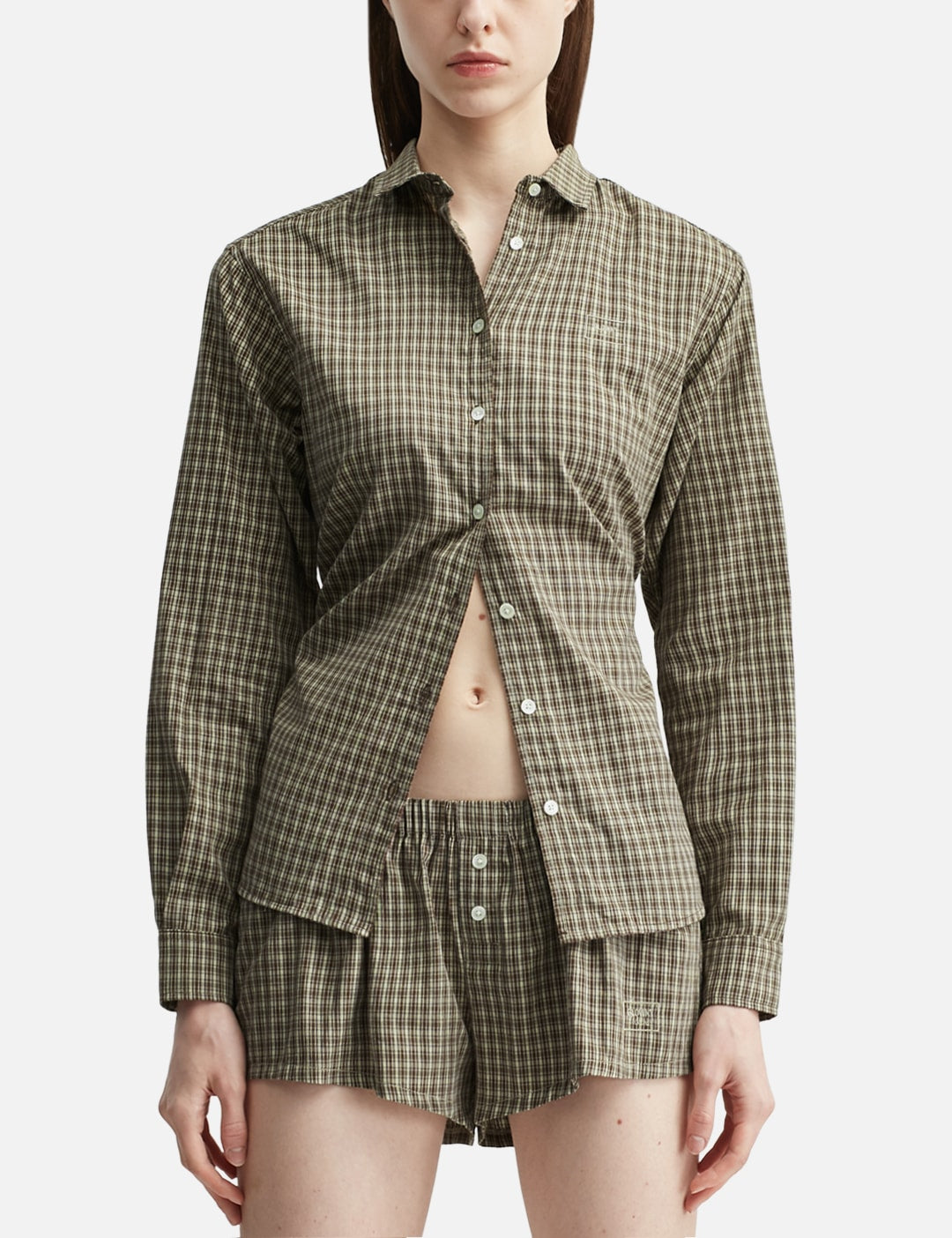 Glowny グロウニー 【本物保証】 シャツ ストリート系 レディース G Classic Embroidered Button-Up Shirt