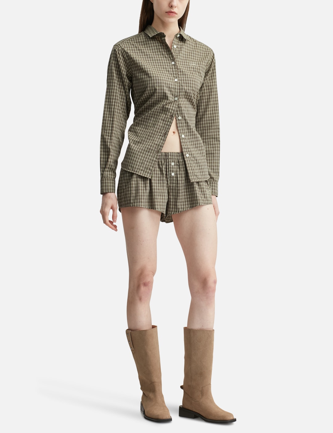 Glowny グロウニー 【本物保証】 シャツ ストリート系 レディース G Classic Embroidered Button-Up Shirt