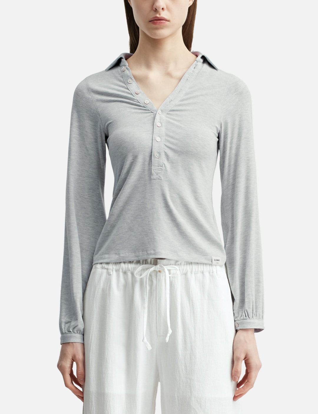 Glowny グロウニー 【本物保証】 Tシャツ ストリート系 レディース G Gentle Henley Top