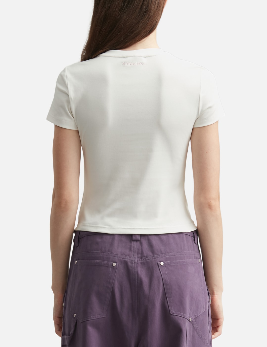Markgong マークゴン 【本物保証】 Tシャツ ストリート系 レディース White Squirrel Printed Stretch Short Sleeve Top