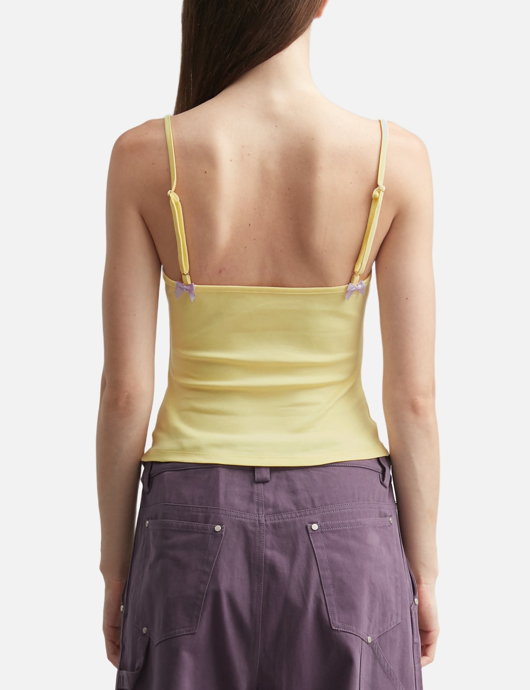 Markgong マークゴン 【本物保証】 タンクトップ ストリート系 レディース Yellow Print Strap Tank Top