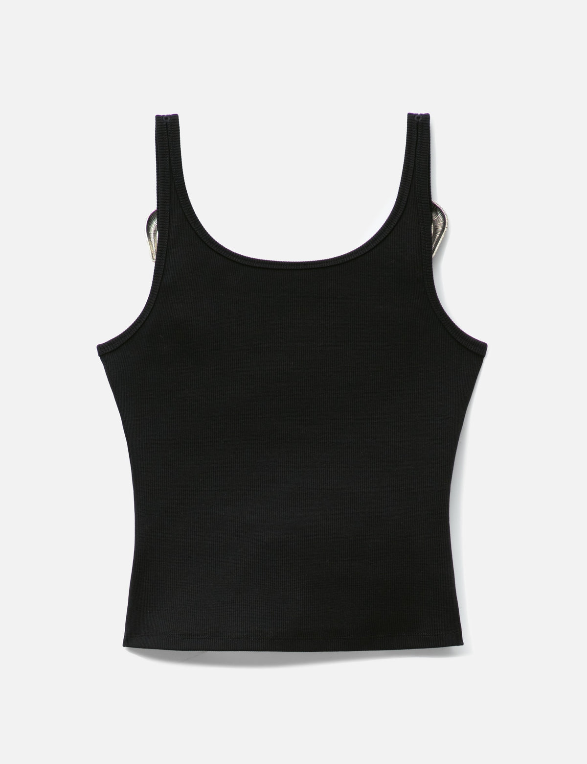 Markgong マークゴン 【本物保証】 タンクトップ ストリート系 レディース Black Tank Top With Metal Buckle Straps
