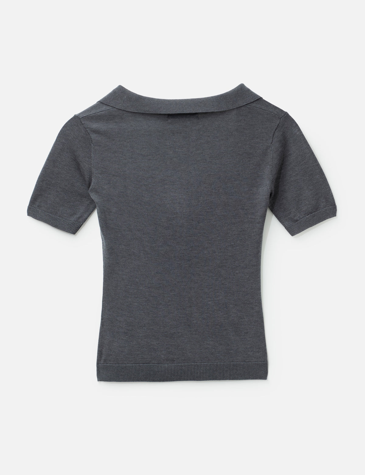 Markgong マークゴン 【本物保証】 ニット ストリート系 レディース Grey Knit Short-Sleeve Button-Up Knit Top