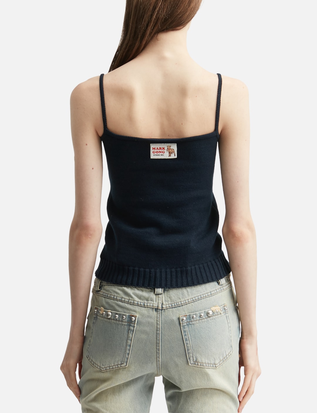 Markgong マークゴン 【本物保証】 ニット ストリート系 レディース Navy Blue Knit Cami Top