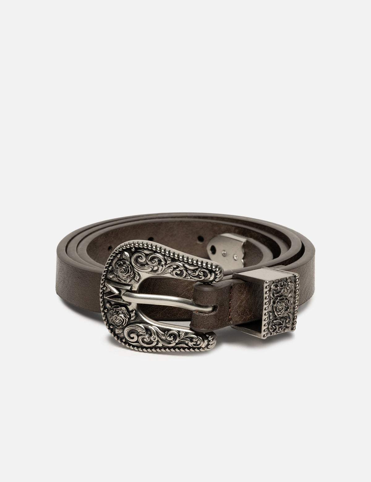 Markgong マークゴン 【本物保証】 ベルト ストリート系 レディース BROWN 1.8CM WESTERN WOVEN LEATHER BELT