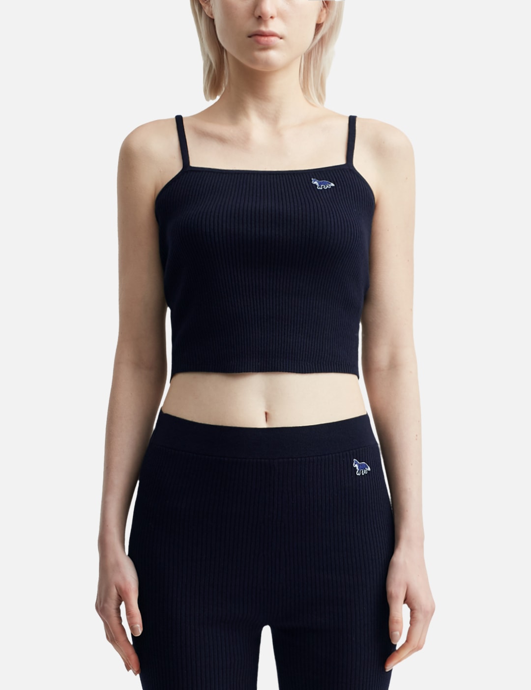 Maison Kitsune メゾン・キツネ 【本物保証】 Tシャツ ストリート系 レディース Baby Fox Patch Fine Rib Cropped Top