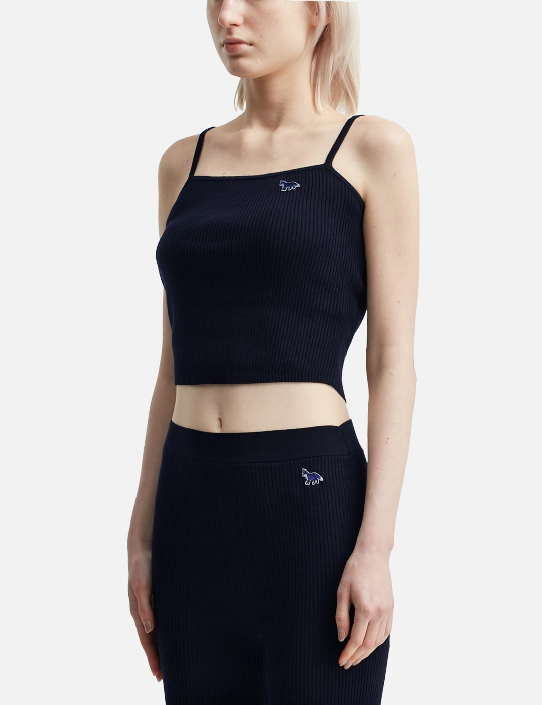 Maison Kitsune メゾン・キツネ 【本物保証】 Tシャツ ストリート系 レディース Baby Fox Patch Fine Rib Cropped Top