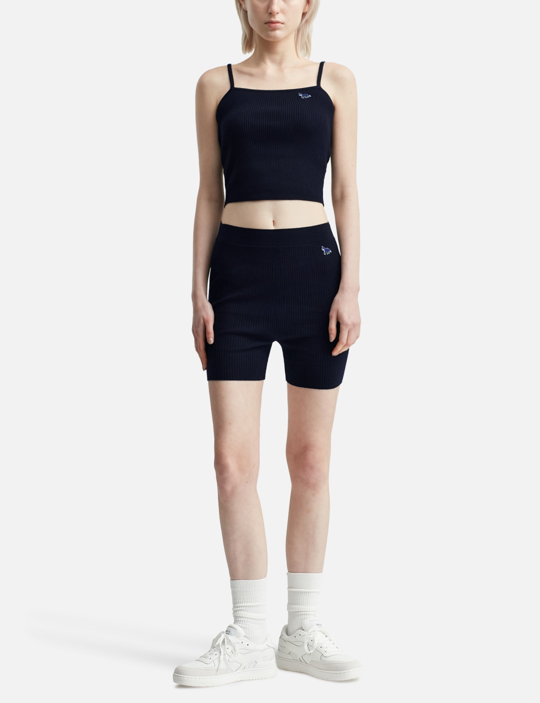 Maison Kitsune メゾン・キツネ 【本物保証】 Tシャツ ストリート系 レディース Baby Fox Patch Fine Rib Cropped Top