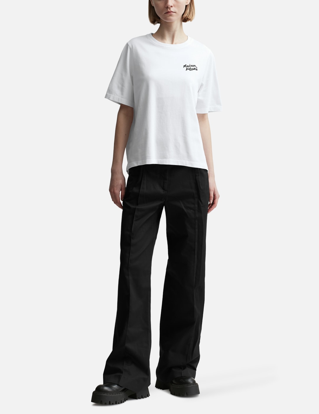 Maison Kitsune メゾン・キツネ 【本物保証】 Tシャツ ストリート系 レディース Maison Kitsune Handwriting Comfort T-Shirt