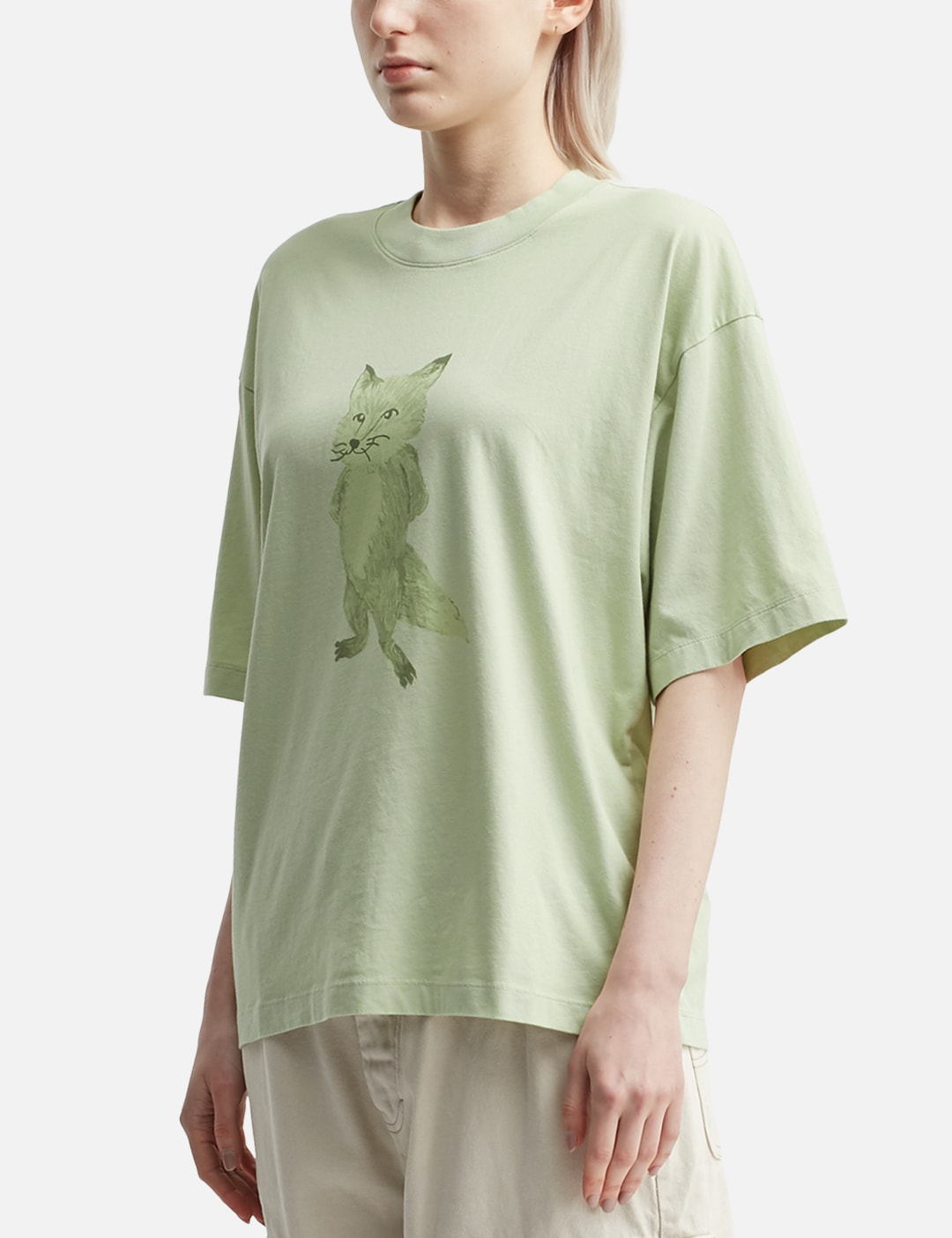 Maison Kitsune メゾン・キツネ 【本物保証】 Tシャツ ストリート系 レディース Lady Fox Boxy T-Shirt
