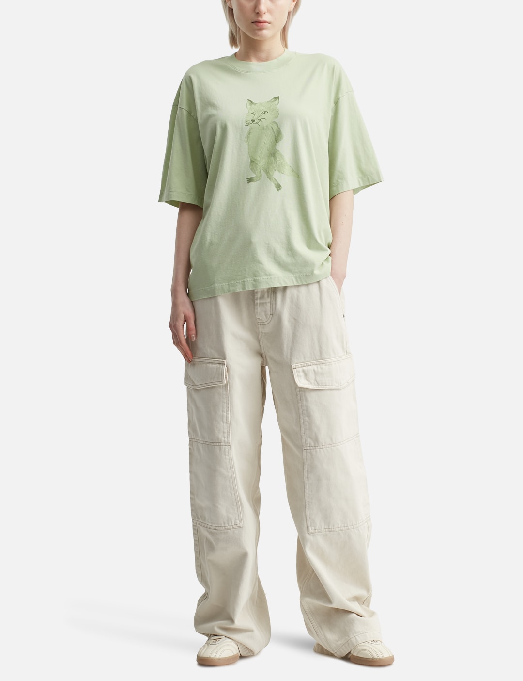 Maison Kitsune メゾン・キツネ 【本物保証】 Tシャツ ストリート系 レディース Lady Fox Boxy T-Shirt